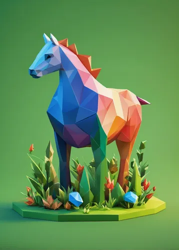 low poly,low-poly,colorful horse,low poly coffee,straw animal,polygonal,geometrical animal,animal shapes,deer illustration,spring unicorn,unicorn art,bull terrier (miniature),painted horse,forest animal,anthropomorphized animals,isometric,3d model,dribbble,wooden horse,whimsical animals,Unique,3D,Low Poly