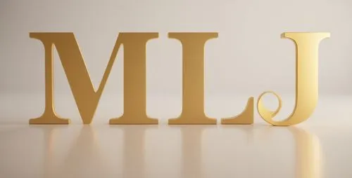 Make some gold colour in 3D with white background ,the letter j is surrounded by an upper half,mlj,mli,mlc,mla,mvl,mll,Photography,General,Cinematic