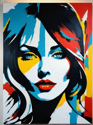 nielly,pop art style,cool pop art,pop art woman,pop art girl,popart,Art,Artistic Painting,Artistic Painting 42