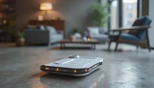 Modern product design, plastic material, futuristic, sleek lines, metallic accents, glowing LED lights, transparent components, reflective surfaces, ergonomic grip, wireless charging pad, minimalist a