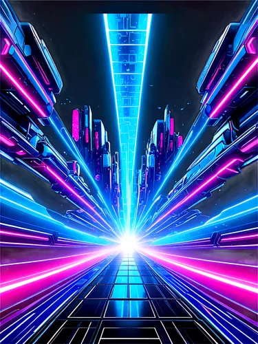 cybercity,tron,cyberscene,mobile video game vector background,polara,retro background,abstract retro,neon arrows,cyberrays,wavevector,hyperspace,hyperdrive,cyberspace,cyberia,synth,arkanoid,cyberview,cyberpatrol,80's design,electric arc,Illustration,Realistic Fantasy,Realistic Fantasy 39