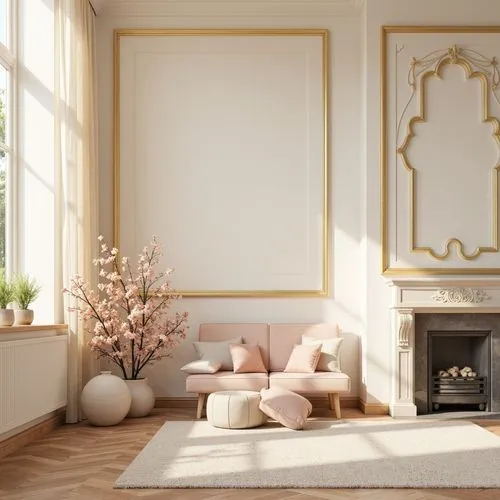 sitting room,gold-pink earthy colors,fireplace,gold stucco frame,living room,livingroom,gustavian,fromental,mantels,danish room,interior decoration,soft furniture,interior decor,fireplaces,giaimo,home interior,anastassiades,opaline,decors,interior design