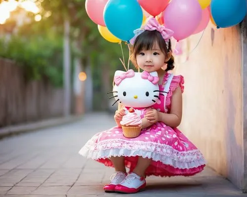 little girl with balloons,little girl in pink dress,little girl dresses,pink balloons,preschooler,little girl with umbrella,doll dress,hello kitty,childrenswear,world children's day,children's day,children's background,cute baby,japanese doll,little girl,colorful balloons,kindergartener,little princess,dressup,children's birthday,Conceptual Art,Graffiti Art,Graffiti Art 04