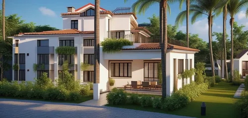 3d rendering,holiday villa,townhouses,bendemeer estates,residential house,palm branches,tropical house,villa,new housing development,modern house,residence,apartment house,core renovation,smart house,luxury property,private house,residential property,garden elevation,residences,two story house,Photography,General,Realistic