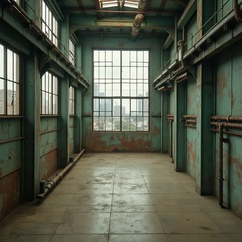 empty factory,empty interior,factory hall,reformatory,industrial hall,empty hall,abandoned factory,warehouse,urbex,cellblock,prison,carreau,disused,redhook,fabrik,asylum,confinement,linthouse,turnstiles,old factory,Photography,General,Realistic