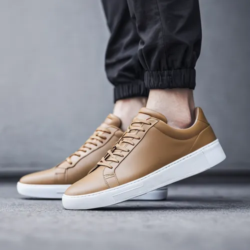 Create a minimalist sneaker with clean lines and neutral colors.,plimsoll shoe,linen shoes,flax,gazelles,mens shoes,suede,leather shoe,brown leather shoes,wheat,outdoor shoe,men's shoes,wheats,cloth s