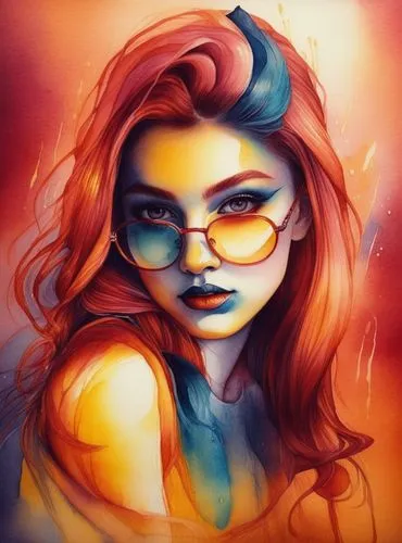 neon body painting,jasinski,starfire,krita,demona,fantasy portrait,Photography,Documentary Photography,Documentary Photography 11