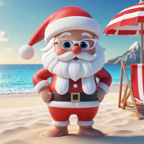 santa claus at beach,christmas on beach,claus,christmas background,christmasbackground,santaji,santa claus,santy,santa clause,st claus,christmas island,christmas wallpaper,santa claus hat,santas,santa,father christmas,christmas santa,ho ho ho,christmas snowy background,north pole,Unique,3D,3D Character