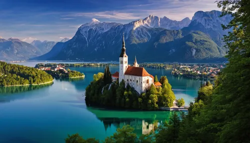 lake bled,slovenia,lake lucerne region,lake misurina,southeast switzerland,thun lake,bavarian swabia,bled,eastern switzerland,bavaria,thun,bernese alps,south tyrol,lake thun,austria,east tyrol,the alps,berchtesgaden national park,nebellandschaft,switzerland chf,Illustration,Abstract Fantasy,Abstract Fantasy 11