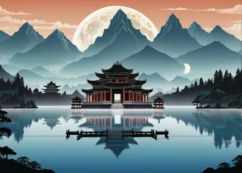 oriental painting,asian architecture,chinese art,chinese temple,chinese architecture,chinese background,forbidden palace,world digital painting,the golden pavilion,yunnan,oriental,golden pavilion,landscape background,japan landscape,china,cool woodblock images,chinese clouds,asian vision,chinese screen,mountain scene,Unique,Design,Infographics