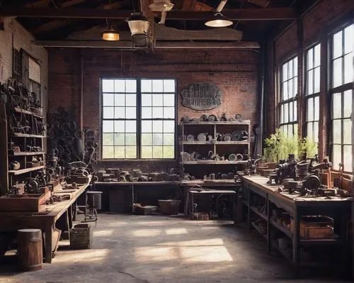 manufactory,workbenches,brickworks,shoemaking,foundry,apothecary,factory bricks,blacksmiths,pottery,abandoned factory,shoemakers,bookbinders,ceramist,ceramicist,laboratories,storerooms,metalworks,glassmaker,ironmaking,sewing factory,Illustration,Abstract Fantasy,Abstract Fantasy 05