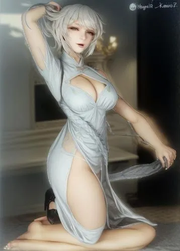 dress doll,female doll,piko,doll figure,3d figure,tiber riven,whitey,angel figure,kotobukiya,fuki,white winter dress,a200,dollfie,silver,artist doll,mezzelune,white clothing,painter doll,neo-burlesque,cloth doll