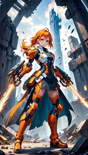 cg artwork,defense,asuka langley soryu,symetra,portal,meteora,nova,heavy object,tau,yang,paladin,mecha,knight star,destroy,game illustration,crusader,honoka,female warrior,minerva,fire background,Anime,Anime,General