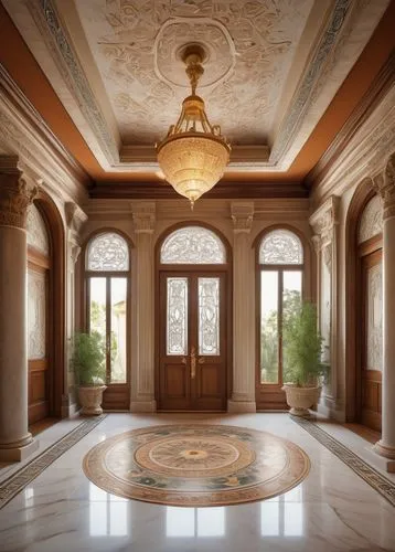 emirates palace hotel,entrance hall,cochere,foyer,lobby,ballroom,luxury home interior,coffered,stucco ceiling,interior decor,palladianism,neoclassical,rosecliff,ballrooms,interior decoration,royal interior,palatial,marble palace,hallway,entranceway,Illustration,Realistic Fantasy,Realistic Fantasy 31