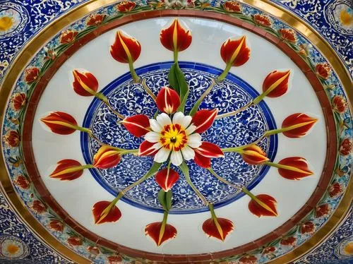 decorative plate,floral rangoli,floral ornament,circular ornament,rangoli,motifs of blue stars,dharma wheel,mandala,ceramic hob,khamsa,islamic pattern,flower pattern,flowers mandalas,ceramic tile,spanish tile,wall plate,flower mandalas,mandala flower,decorative fan,mosaic glass,Photography,General,Realistic