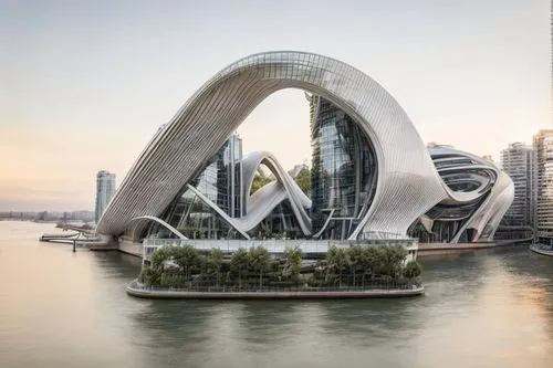 singapore landmark,futuristic architecture,calatrava,singapore,santiago calatrava,largest hotel in dubai,marina bay,baku eye,futuristic art museum,sharjah,heart of love river in kaohsiung,marina bay sands,chongqing,singapura,tianjin,doha,cube stilt houses,united arab emirates,semi circle arch,asian architecture,Architecture,General,Futurism,Futuristic 1