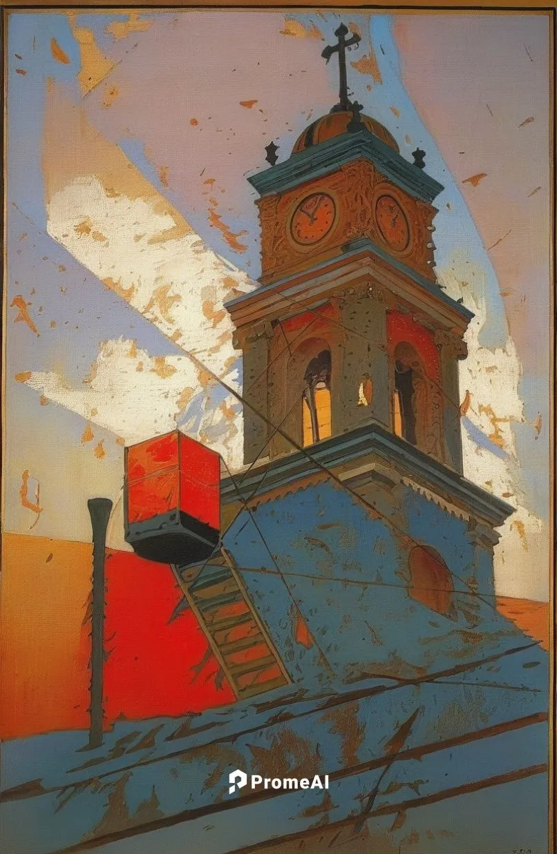 church painting,suvero,chirico,santora,mesdag,sennikov,red lighthouse,cesenatico,steeple,anzio,cupolas,taraval,vandenbroucke,sedlacek,uccello,malta,giglio,vigevano,black church,khokhloma painting,Illu