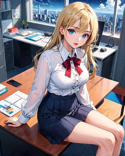 darjeeling,michiru,sakamaki,minako,office worker,secretarial,secretary,kaho,ritsuko,hayasaka,desk,kke,pitkamaki,classroom,sunohara,ann,mari,office desk,school skirt,emi,Anime,Anime,Traditional