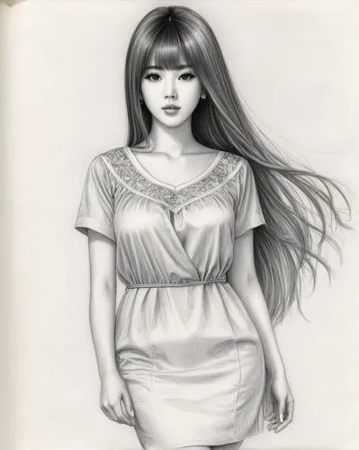 graphite,girl drawing,lotus art drawing,vintage drawing,pencil drawings,pencil drawing,fashion illustration,charcoal pencil,pencil and paper,girl portrait,fashion sketch,drawing mannequin,girl in a long,ao dai,oriental longhair,oriental girl,japanese woman,charcoal drawing,pencil color,hand-drawn illustration,Illustration,Black and White,Black and White 30