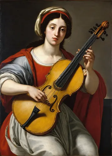 Guido Reni. Santa Cecilia, 1606. Óleo sobre lienzo, Norton Simon Museum, Pasadena. For a list of free days to Museums http://www.welikela.com/handy-list-free-museum-days-los-angeles/,woman playing vio