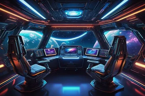 spaceship interior,ufo interior,spaceship space,cockpit,sky space concept,spaceborne,the interior of the cockpit,spaceland,space voyage,computer room,spacebus,drivespace,spaceliner,audiogalaxy,space,scifi,the vehicle interior,transwarp,futuristic,cyberview,Illustration,Realistic Fantasy,Realistic Fantasy 25