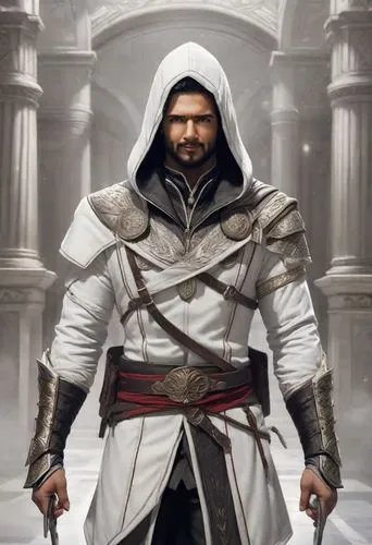 ezio,templars,saladin,mengsk,templar,khilji,Digital Art,Classicism