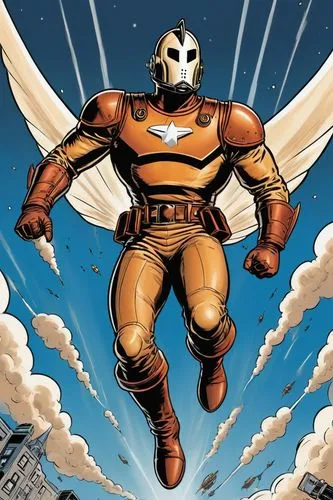 rocketeer,steel man,superwasp,apokolips,kupperman,xamot,Illustration,American Style,American Style 13