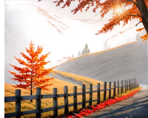 autumn frame,autumn background,autumn scenery,autumn day,one autumn afternoon,autumn mountains,autumn sun,autumn landscape,round autumn frame,landscape background,autumn morning,autumn,oberland,autumn walk,fall landscape,the autumn,autumn idyll,late autumn,autumn season,wooden fence,Conceptual Art,Oil color,Oil Color 12