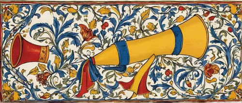 cavalry trumpet,trumpet of the swan,fleur-de-lys,parchment,knight tent,heraldic animal,medieval,jousting,middle ages,enamel,the head of the swan,heraldry,cavalry,tapestry,joan of arc,manuscript,westphalian dachsbracke,augsburg,ottoman,enamel cup,Illustration,Realistic Fantasy,Realistic Fantasy 42