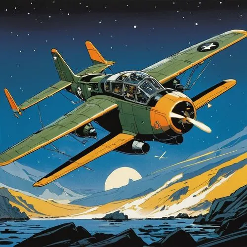 nightfighter,rcaf,warbird,patrol,focke,grumman,Illustration,American Style,American Style 09