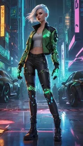 cyberpunk,electro,merc,neottia nidus-avis,lex,renegade,show off aurora,nova,futuristic,cyber,jade,femme fatale,cg artwork,vada,disco,cyborg,birds of prey-night,avenger hulk hero,enforcer,punk,Unique,Design,Character Design