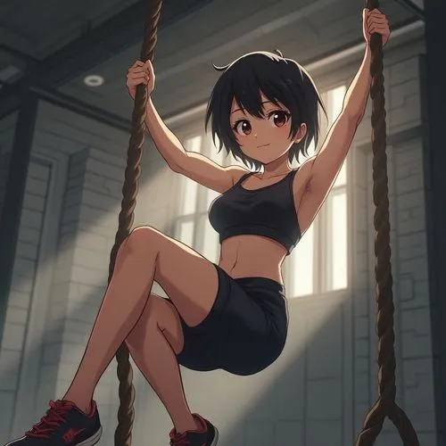 peni,hanging swing,hatsumomo,hanging down,mikasa,monogatari