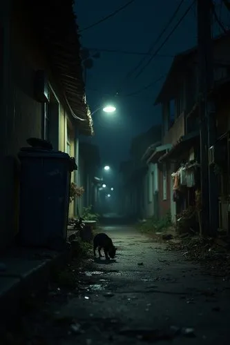 alleycat,alley,alleyway,stray cat,night scene,street cat,alley cat,rescue alley,hanoi,oscura,slum,alleyways,sidestreet,noir,fox in the rain,black cat,stray,stray dog on road,digital painting,stray dog