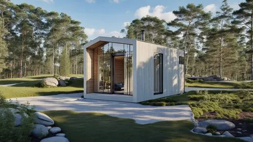 cubic house,inverted cottage,cube house,mirror house,small cabin,electrohome,Photography,General,Realistic