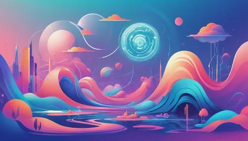 abstract design,colorful foil background,abstract retro,abstract background,dribbble,cinema 4d,background abstract,futuristic landscape,3d fantasy,virtual landscape,gradient effect,wavevector,abstract shapes,generative,colorful spiral,background design,oio,vapor,kaleidoscape,vortex,Illustration,Realistic Fantasy,Realistic Fantasy 39