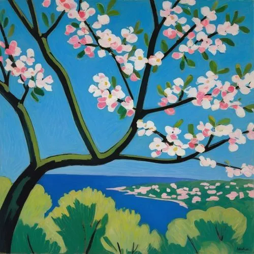 japanese sakura background,hanami,spring background,sakura flowers,japanese floral background,sakura tree,Art,Artistic Painting,Artistic Painting 40