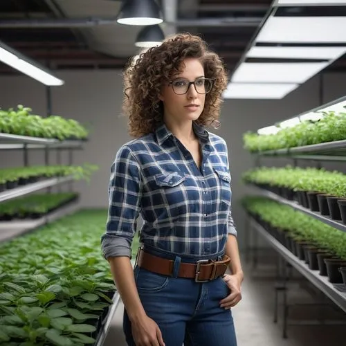 Modern grow room, sleek minimalist interior design, polished concrete floor, industrial metal beams, retractable roof ventilation, automated irrigation system, rows of hydroponic planters, lush greene