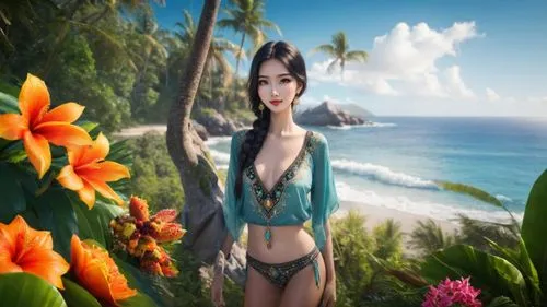 tropico,beach background,moana,hula,themyscira,mermaid background,luau,tahiti,aloha,hawaiiana,wahine,summer background,hawai,tahitian,polynesian girl,candy island girl,paradise beach,dream beach,beach scenery,blue hawaii