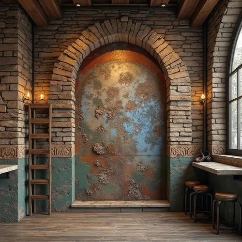 entryway,wooden door,metallic door,rusty door,iron door,steel door,entryways,stucco wall,bronze wall,doorways,alcove,room door,wooden wall,the door,barrooms,doorway,old door,front door,speakeasy,creepy doorway,Photography,General,Realistic