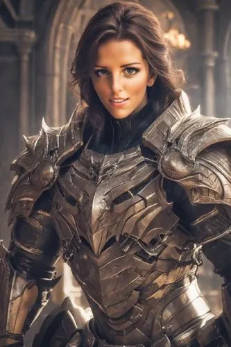 female warrior,knight armor,shadrake,paladin,knightly,joan of arc,Photography,Realistic