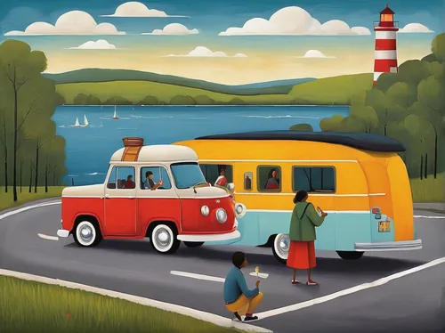 campervan,vwbus,camper van isolated,camper van,ice cream van,travel trailer poster,vw camper,volkswagenbus,vw bus,vw van,restored camper,motorhomes,travel poster,caravanning,coastal road,morris minor,swiss postbus,piaggio ape,recreational vehicle,morris minor 1000,Art,Artistic Painting,Artistic Painting 29