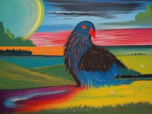 bird painting,tui,mongolian eagle,gallo,ojibway,lakota,black hawk sunrise,blue buzzard,kaw,rosella,pajarito,raven bird,indigobirds,phoenix rooster,nature bird,indigenous painting,chakavian,night bird,peacock,blue parrot,Art,Artistic Painting,Artistic Painting 33