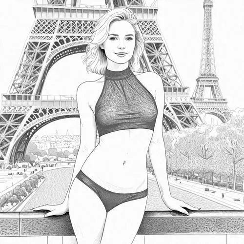 paris clip art,eiffel,parisienne,marilyn monroe,frenchwoman,eiffel tower,parisina,color halftone effect,summer line art,the blonde in the river,parisii,paris,comic halftone woman,dessin,pin-up girl,fe