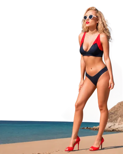 beach background,plus-size model,ronda,maria,mariah carey,two piece swimwear,toni,diet icon,cellulite,santana,annemone,tamra,female model,fitness and figure competition,beautiful woman body,red hot polka,red-hot polka,eva,sexy woman,red,Art,Classical Oil Painting,Classical Oil Painting 35