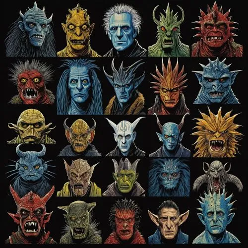 quintessons,orcs,morlocks,silurians,dukat,asuras,Illustration,Realistic Fantasy,Realistic Fantasy 33