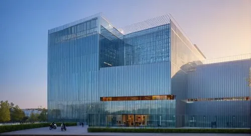 As the camera zooms in on the exterior façade, a man in a crisp orange hat sits at the edge of a rickety glass podium, his eyes locked as the viewer gazes out at the bustling intersection. The exterio