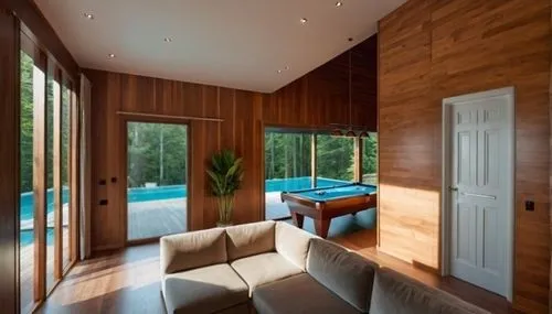 luxury bathroom,amanresorts,pool house,interior modern design,wooden sauna,poolroom,fallingwater,paneling,wood window,contemporary decor,inverted cottage,great room,cabin,chalet,modern room,wood floor,interior design,dug-out pool,lefay,forest house