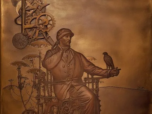 falconer,caduceus,clockmaker,harp of falcon eastern,mythographer,engraver,machinist,iconographical,vitruvius,octoechos,sloviter,falconers,horus,prospero,ezekiel,watchmaker,iconographic,zodiac sign libra,falconieri,athena,Illustration,Realistic Fantasy,Realistic Fantasy 13