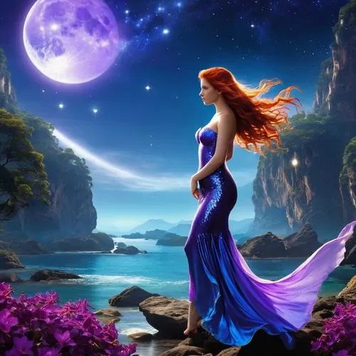 megara,celtic woman,mermaid background,fantasy picture,amphitrite,blue moon rose,fantasia,dreamtime,purple moon,naiad,dreamscapes,la violetta,fantasy art,moon and star background,fantasy woman,selene,ariel,blue enchantress,nereids,fathom,Photography,General,Realistic