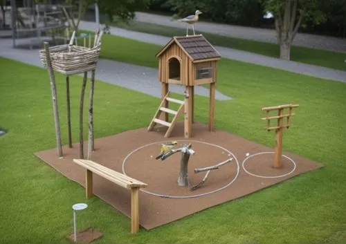 Theme: Understanding the home of birds, Object: Large interactive game equipment for teenagers {see attached picture}, Location: Wetland Park, Ground: Grassland,,outdoor play equipment,playset,childre